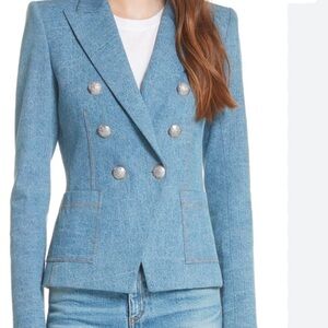Veronica Beard Light Blue Denim Blazer